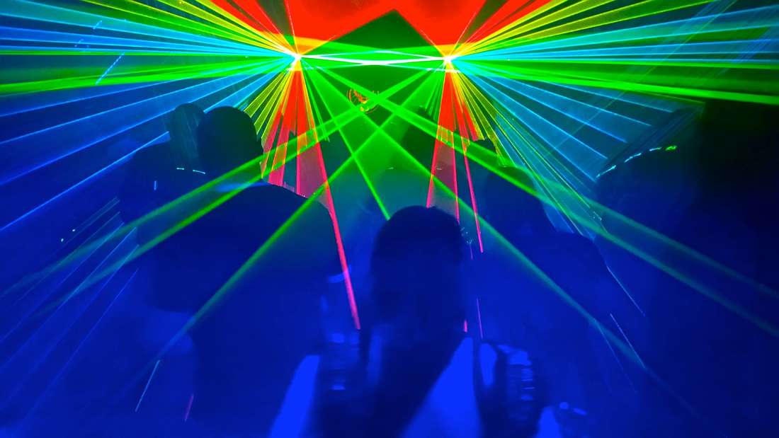 Lasershow im Club