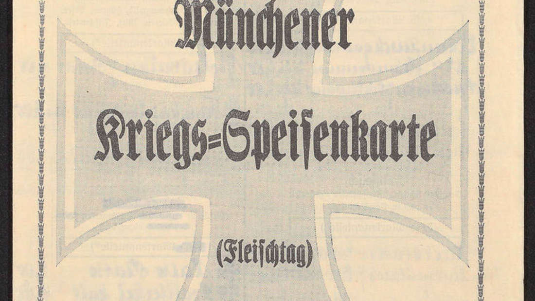 Die Kriegsspeisenkarte der Augustiner Gaststätte (1917).