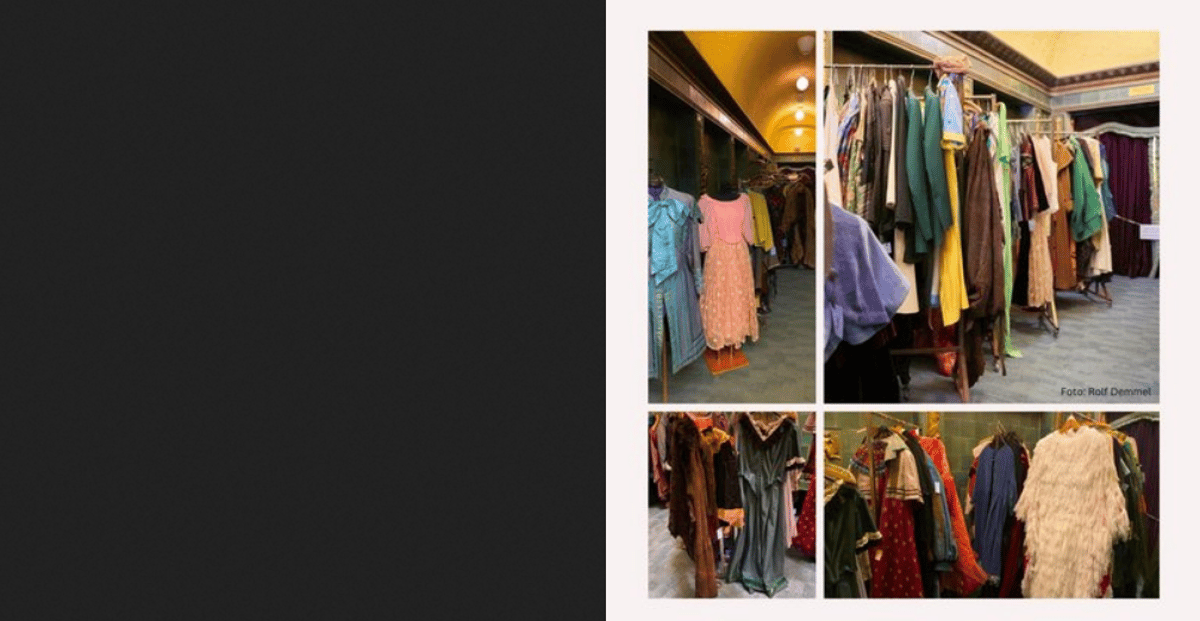 Kostümverkauf im Theater