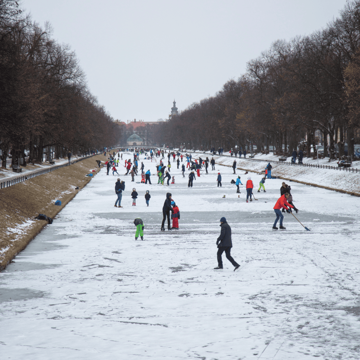 Schlittschuhlaufen München, Eislaufen München: Nymphenburger Kanal
