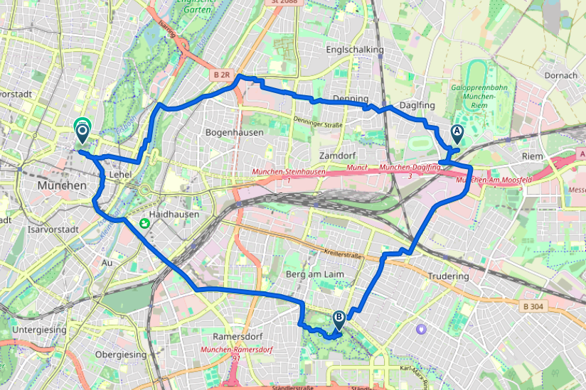 München Fahrradtour / Radtour München: Rundweg Ost