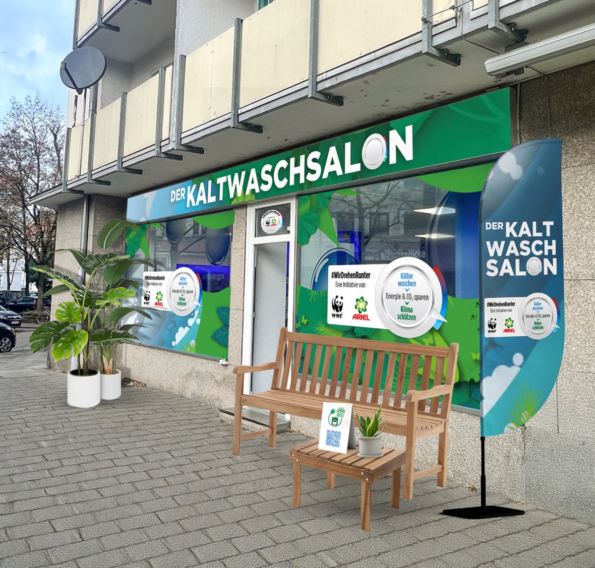 In Münchens erstem PopUp-Kaltwaschsalon kostenlos waschen und Nachhaltigkeit erleben