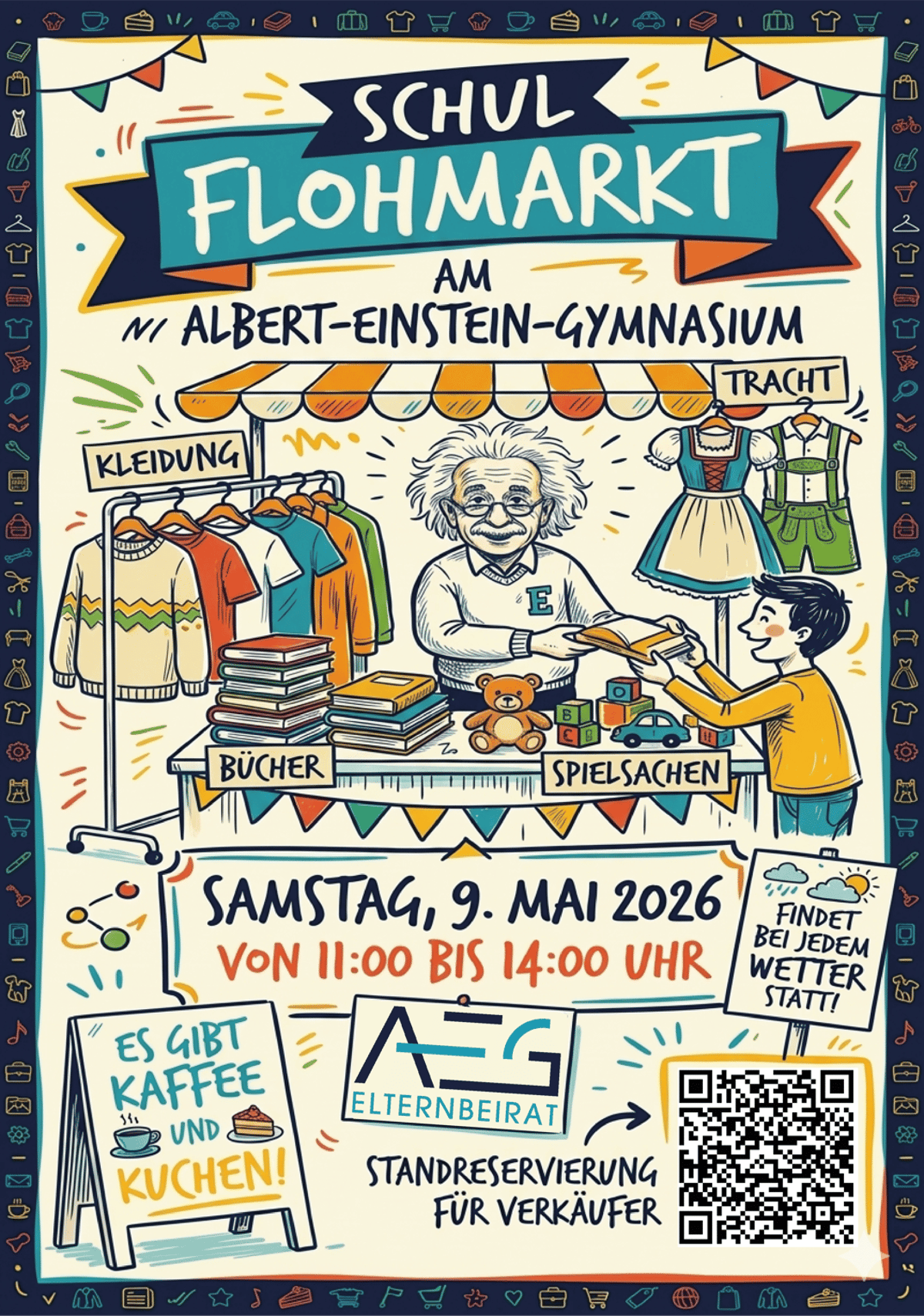 Schul-Flohmarkt am Albert-Einstein-Gymnasium Harlaching