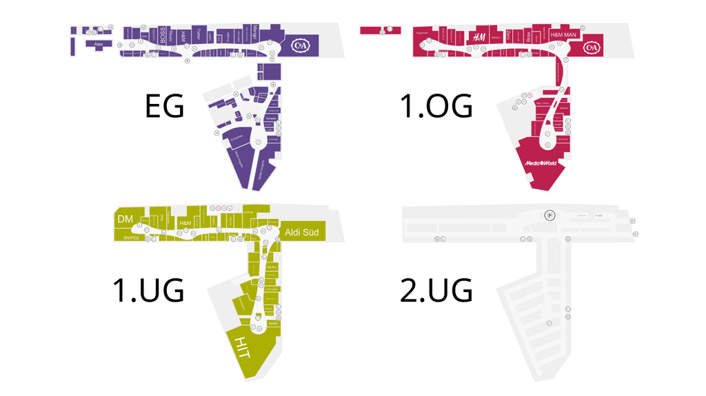 Centerplan der Pasing Arcaden
