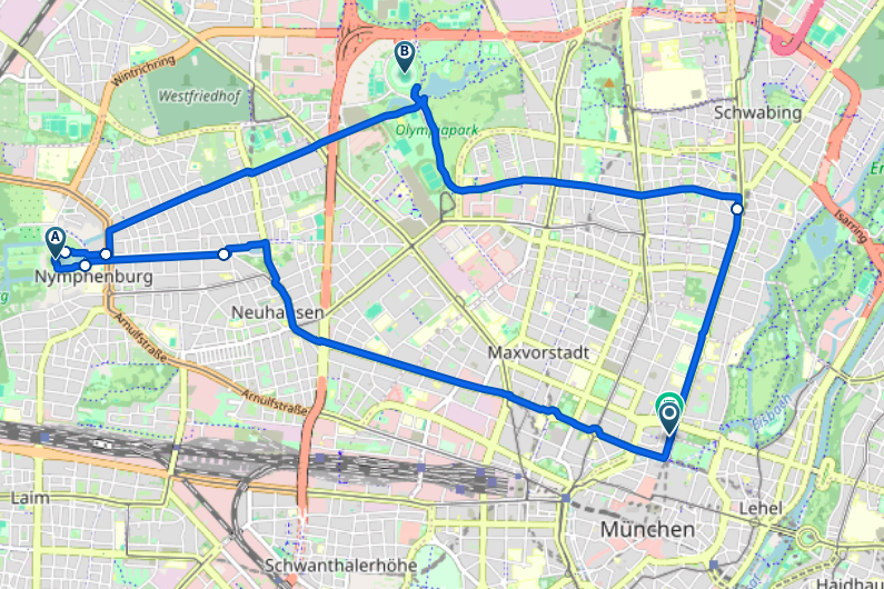 München Fahrradtour / Radtour München: Rundweg Nord-West