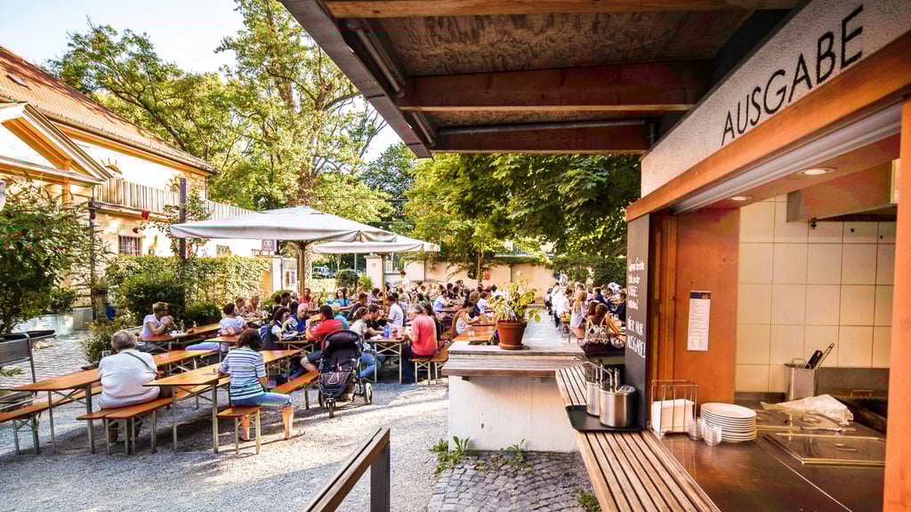 Biergarten München hinter der Muffathalle