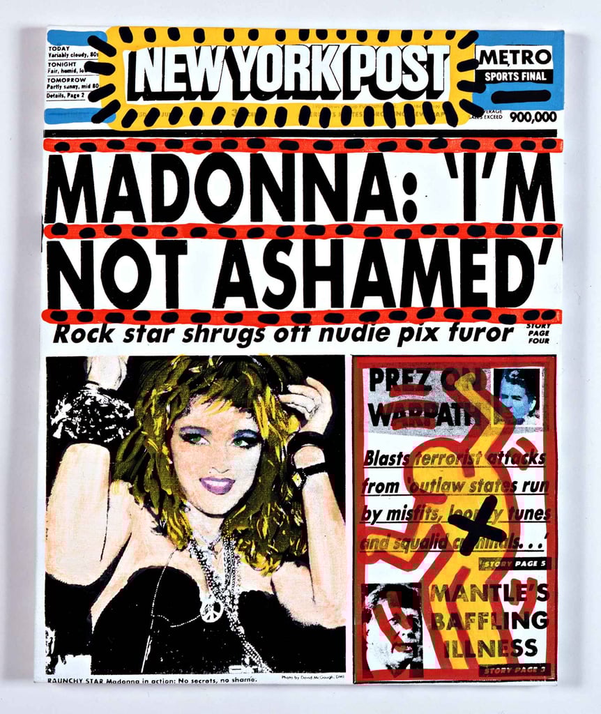 Andy Warhol und Keith Haring - Untitled (Madonna: I’m Not Ashamed), 1985