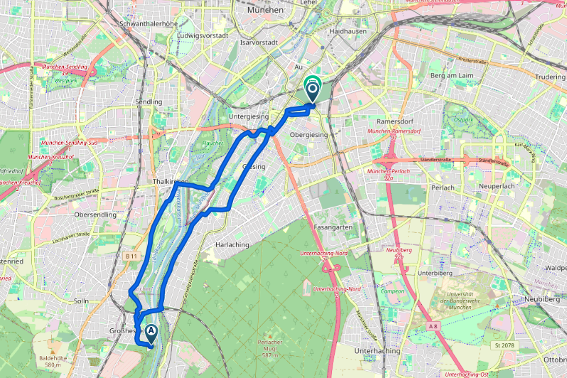 München Fahrradtour / Radtour München: Rundweg Süd