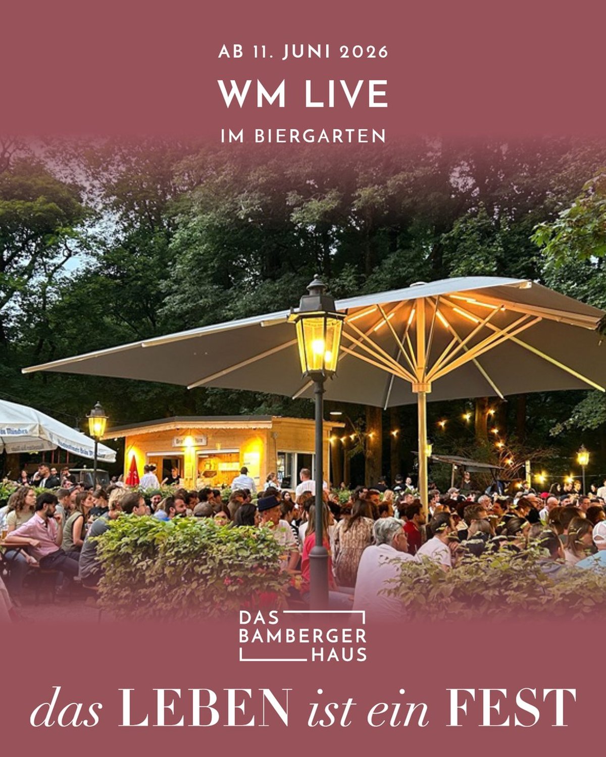WM live im Bamberger Haus Biergarten
