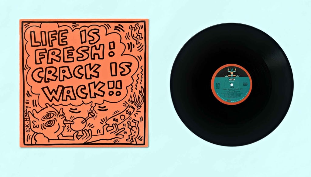 Keith Haring - Plattencover für BIPO – Life is Fresh! Crack is  Wack!!, 1987