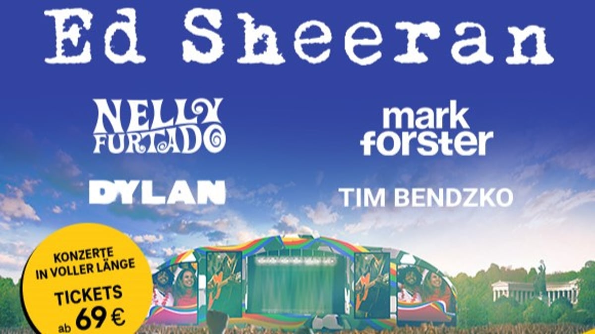 Fan Fest Euro2024 mit Ed Sheeran, Nelly Furtado u.a. am 12. Juni auf der Theresienwiese