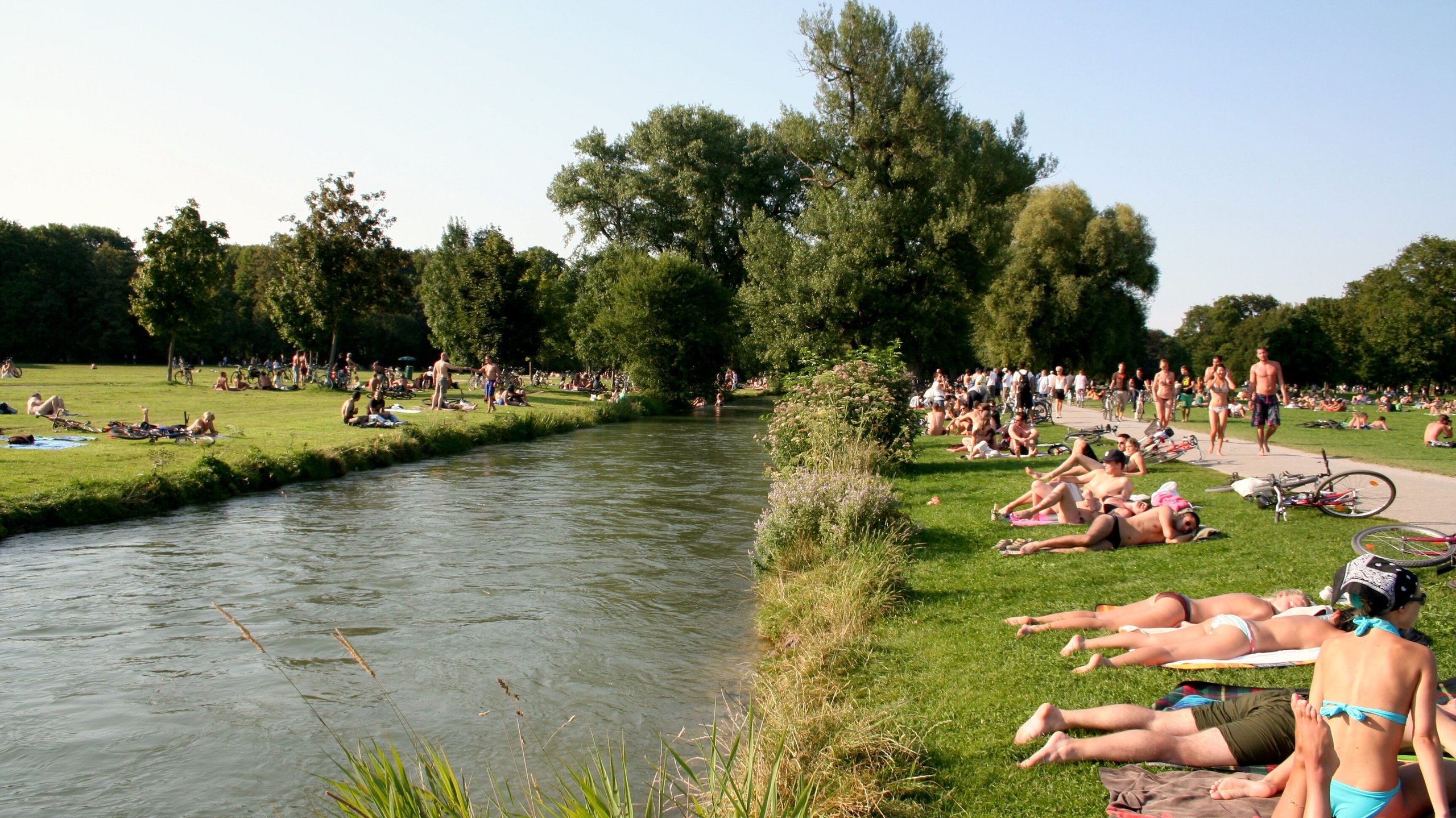 Baden an der Isar / in der Isar baden: Englischer Garten