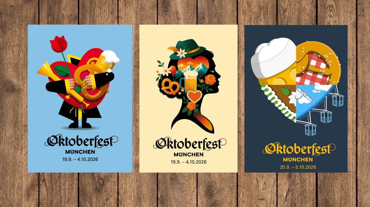 Wiesn-Plakat 2026 – diese Motive stehen zur Wahl