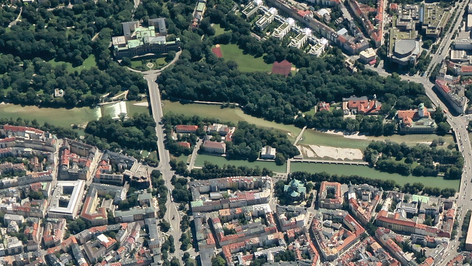 Baden an der Isar / in der Isar baden: Praterinsel