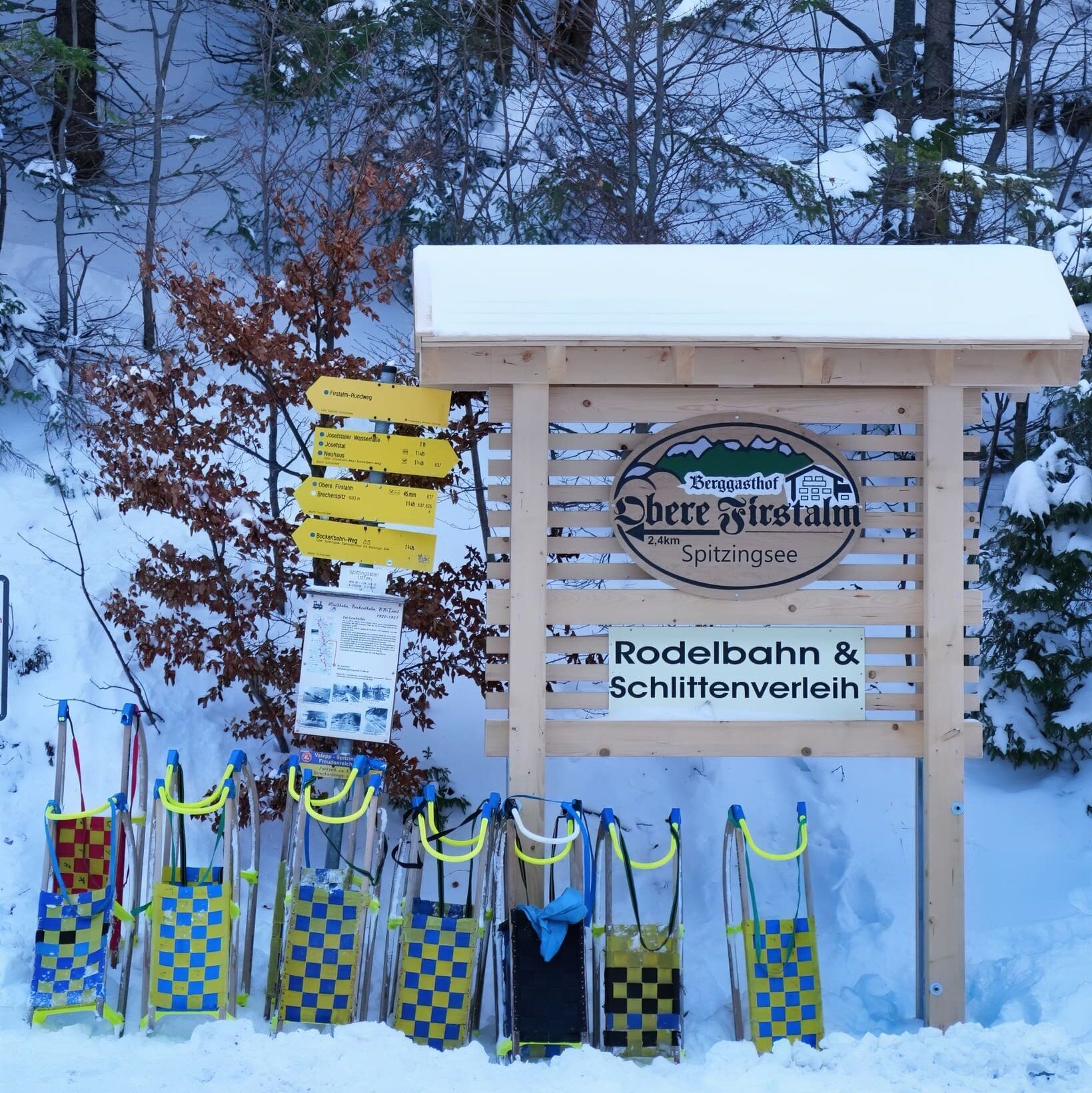Schlittenfahren München, Rodeln, Rodelhügel, Rodelbahn München:Nachtrodeln am Spitzingsee
