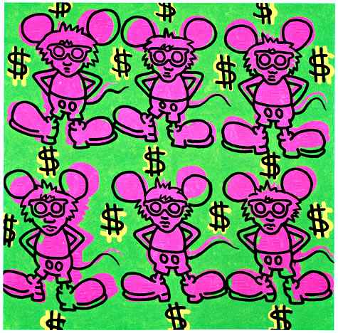 Keith Haring - Andy  Mouse, 1985