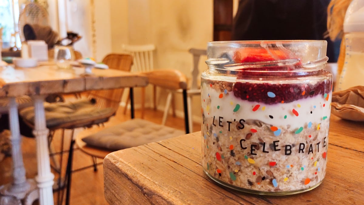 Overnight Oats mit Erdbeere