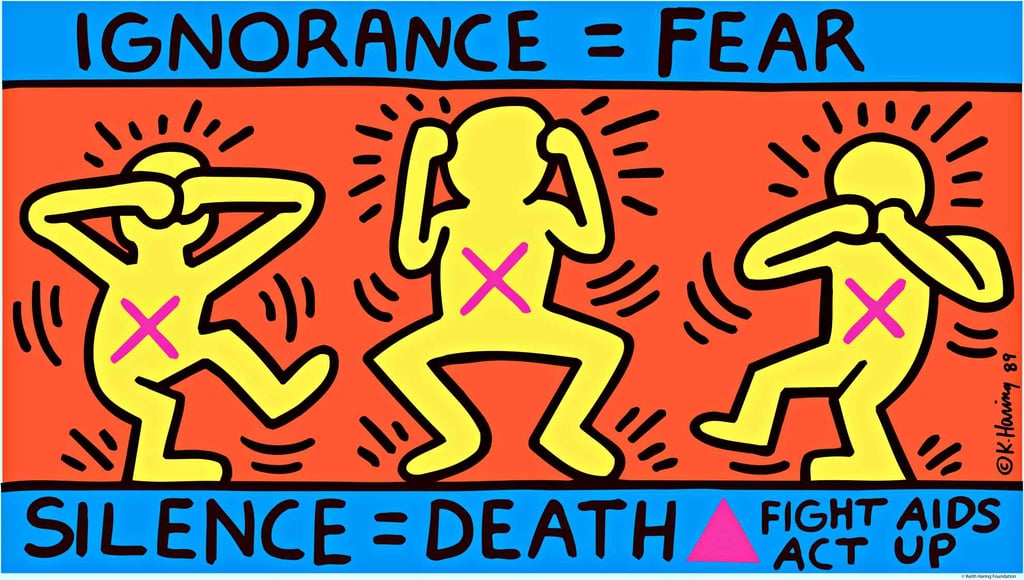 Keith Haring - Ignorance = Fear, 1989
