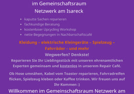 Repaircafé im Gemeinschaftsraum Netzwek am Isareck