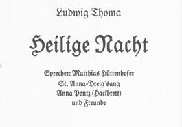 Ludwig Thoma, Heilige Nacht