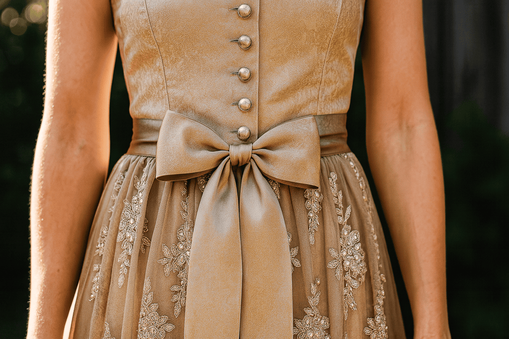 Dirndl-Schleife Bedeutung: Dirndl-Schleife vorne - Anleitung zum Dirndl-Schleife binden.