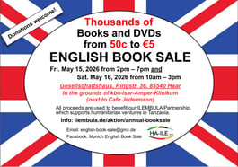 English Book Sale – Bücherflohmarkt für englische Medien