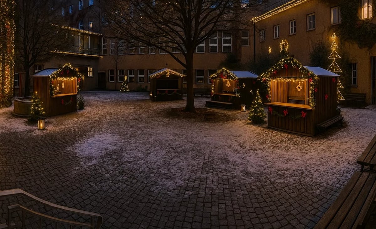 Weihnachtsmarkt im Posthof des Deutschen Museums