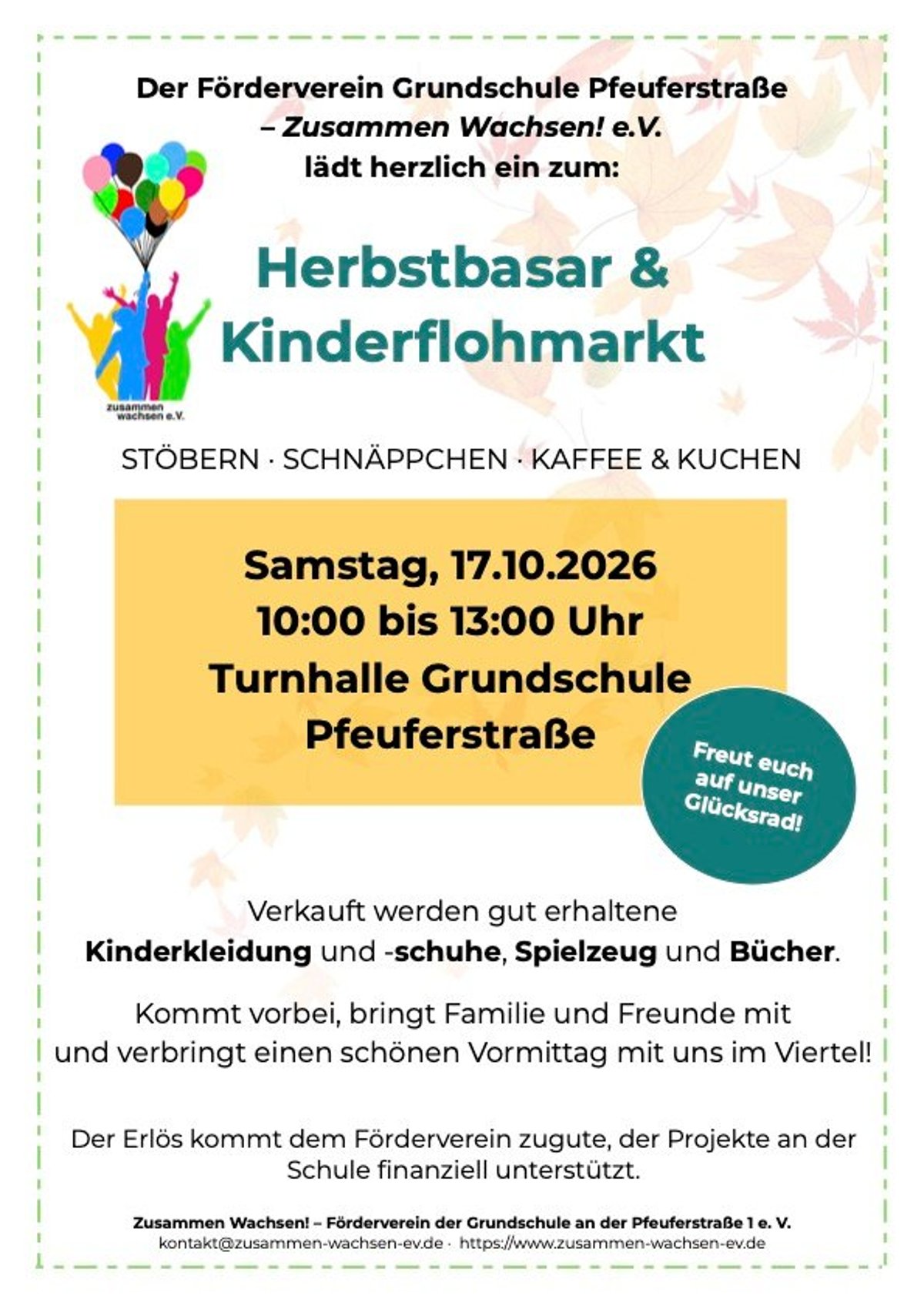Herbstbasar und Kinderflohmarkt Sendling GS Pfeuferstraße