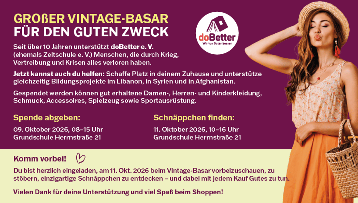 Großer Vintage-Basar für den guten Zweck