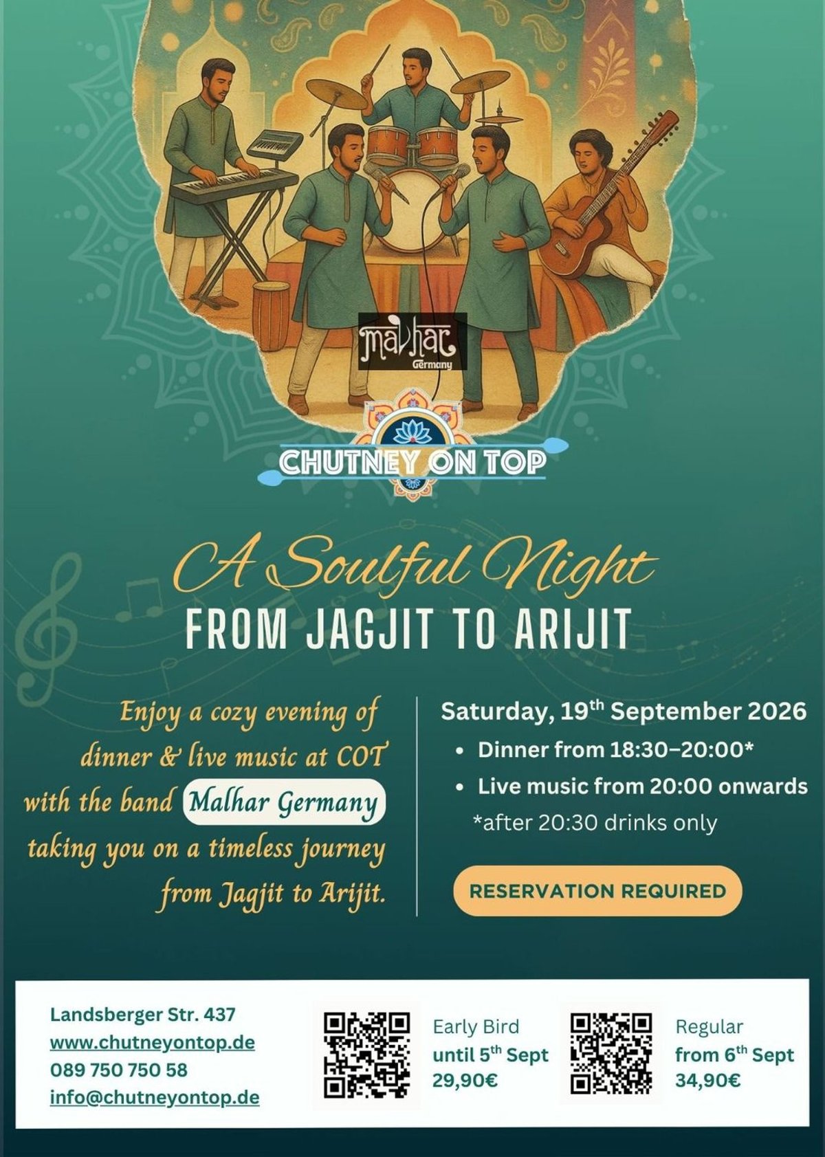 An Evening with Dinner and Live Music