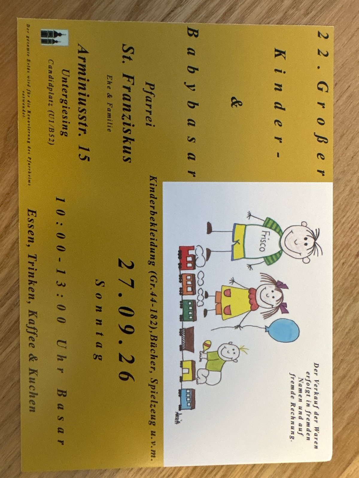 22. Großer Kinder- und Babybasar St. Franziskus