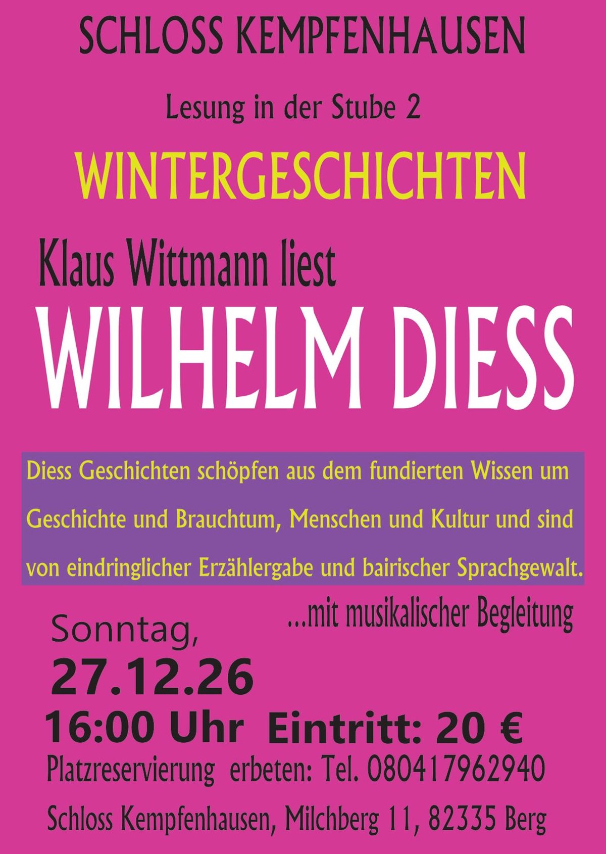 Wintergeschichten von Wilhelm Diess