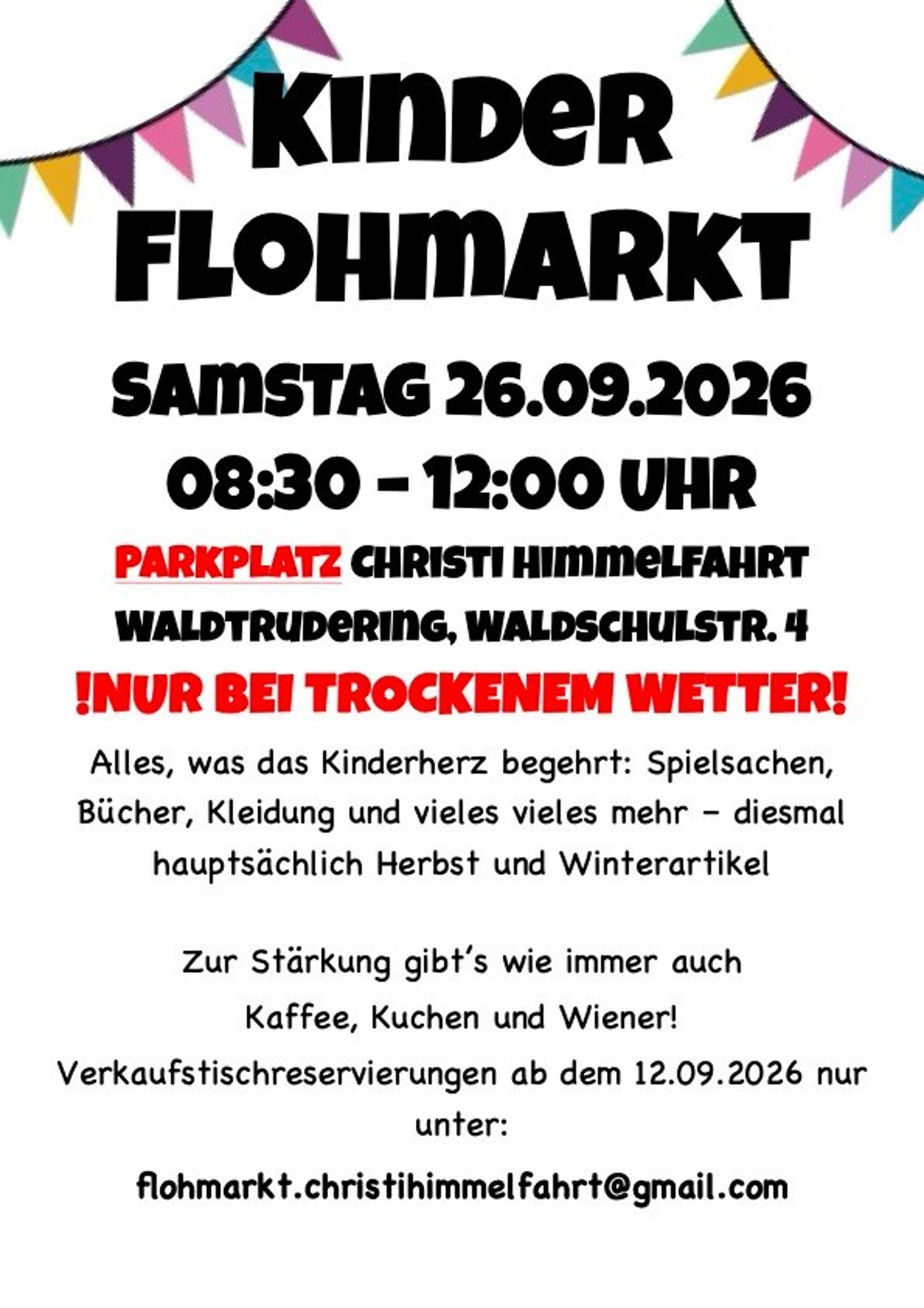 Kinder Flohmarkt – Pfarrei Christi Himmelfahrt