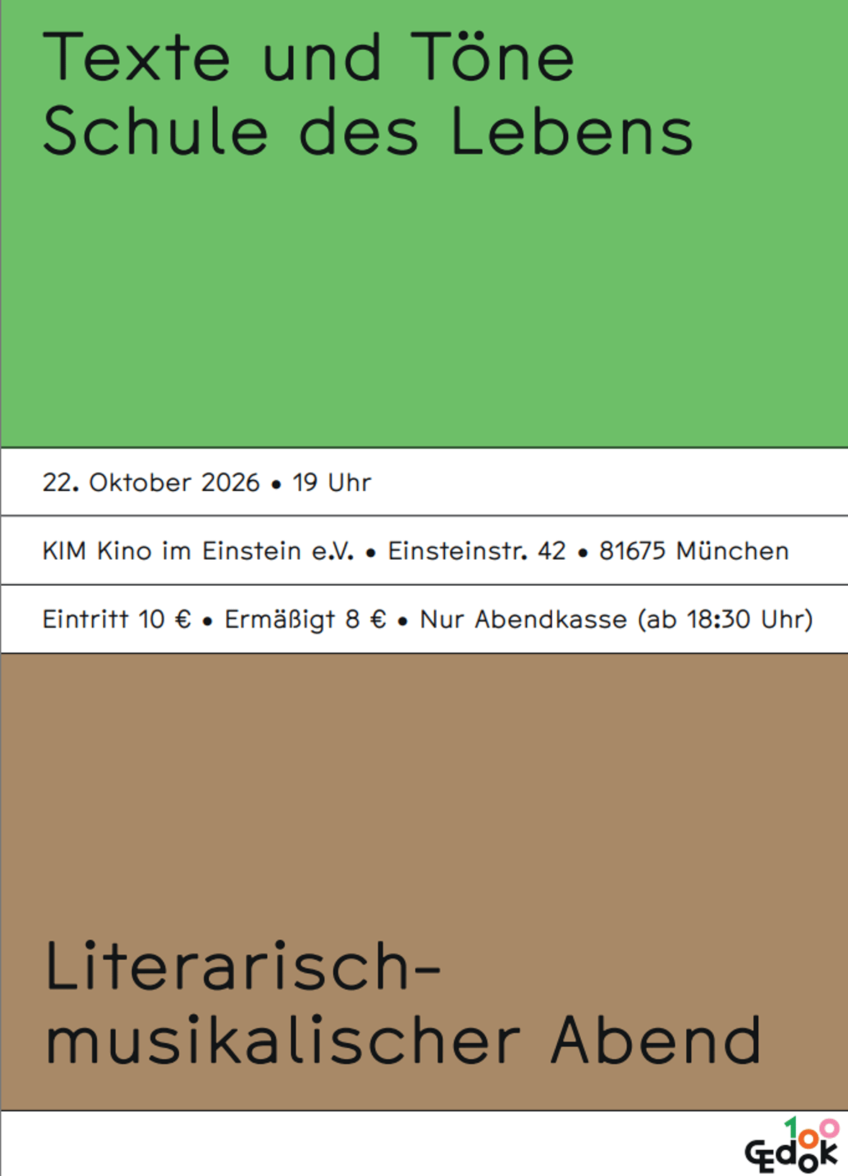 Texte & Töne: Schule des Lebens