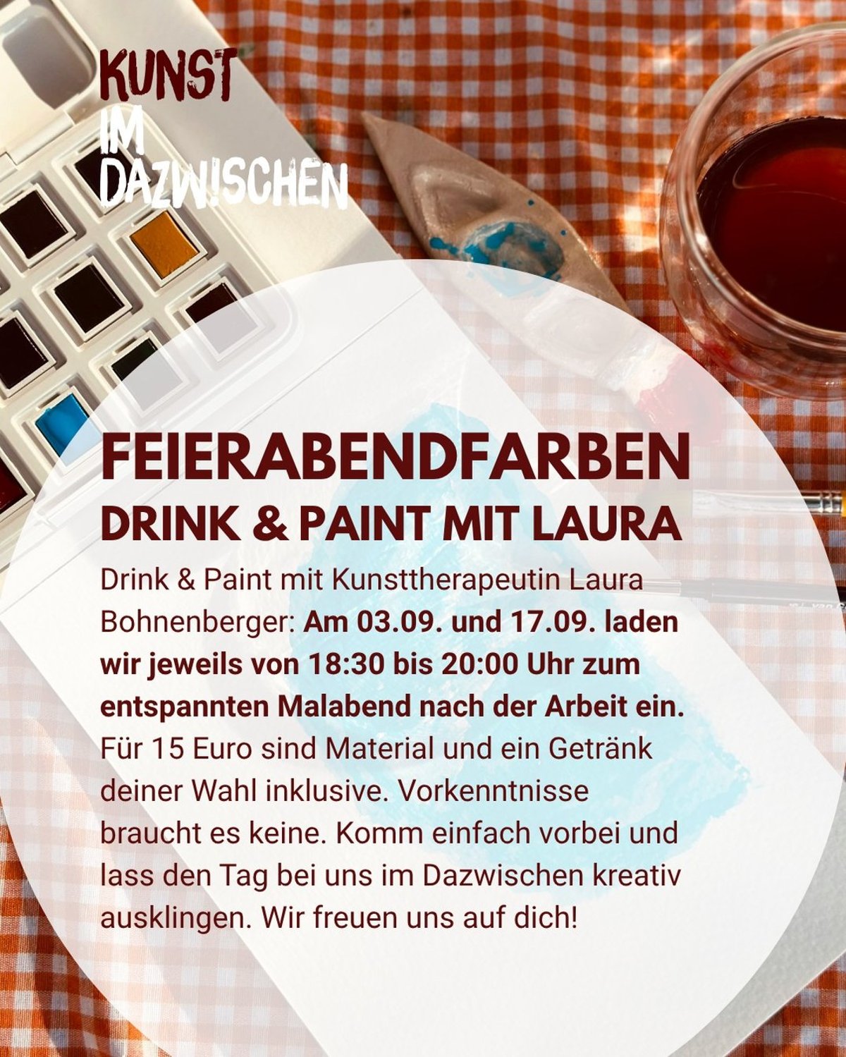 Feierabendfarben – Drink & Paint mit Laura Bohnenberger