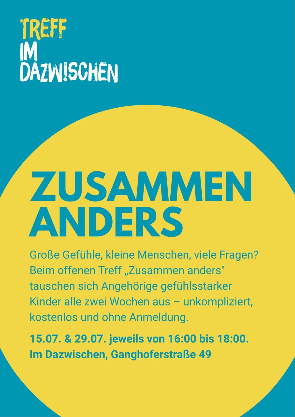 Zusammen Anders – Treff für Angehörige gefühlstarker Kinder