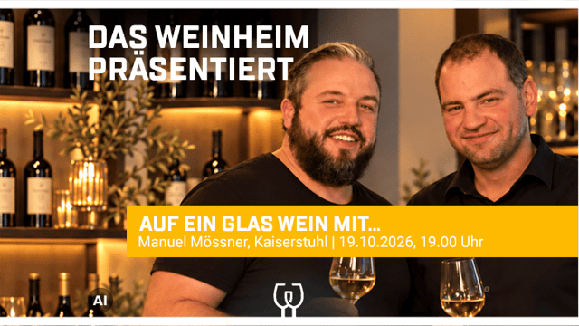 Weinverkostung und Gourmetmenü mit David&Frank (Baden/Pfalz)