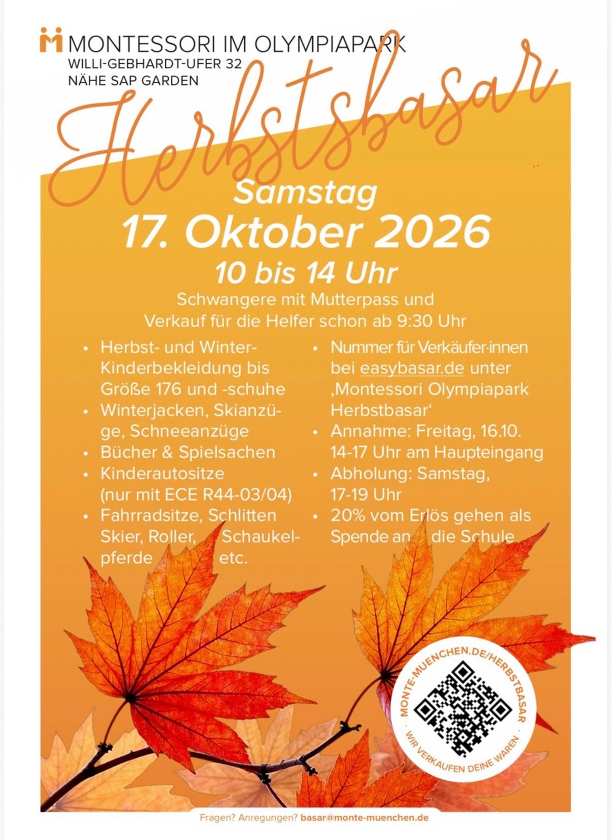 Herbstbasar Montessorischule im Olympiapark