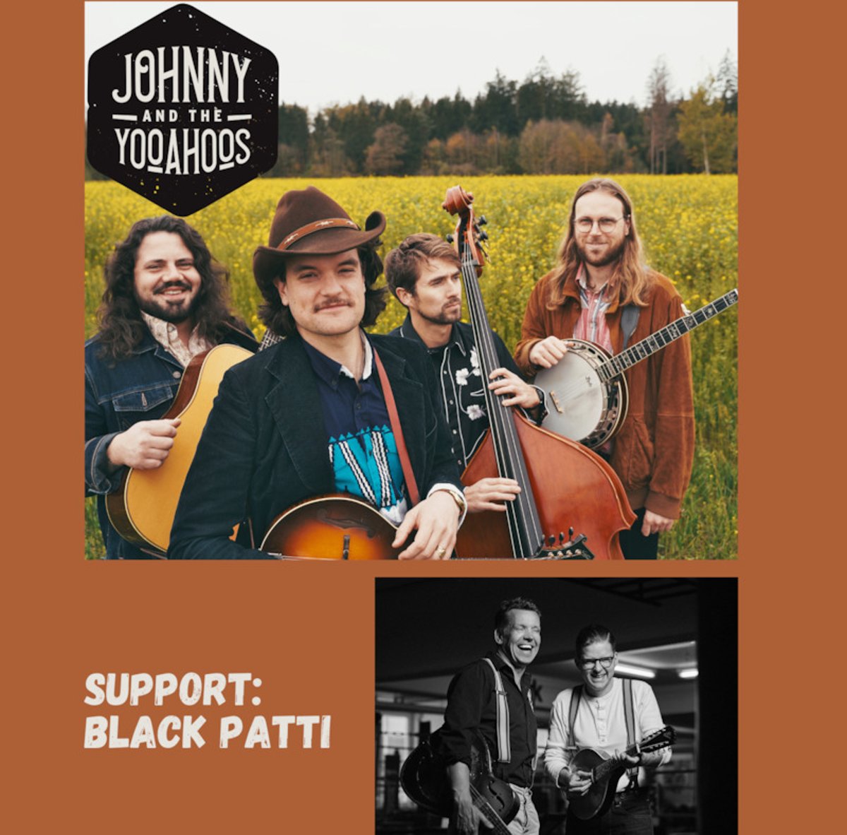 Johnny & The Yooahoos – Support: Black Patti