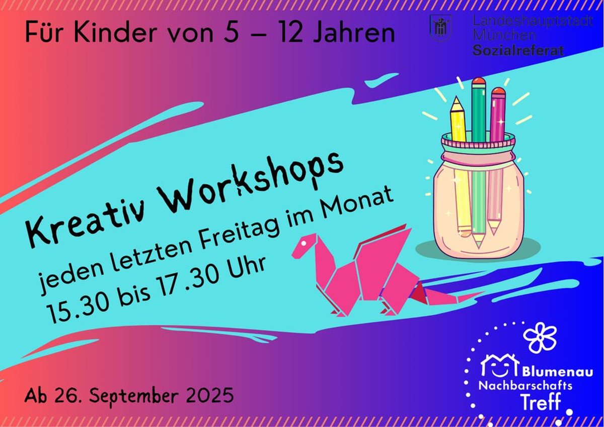 Kinder Kreativ Workshops (von 5 – 12 Jahren)