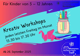 Kinder Kreativ Workshops (von 5 – 12 Jahren)