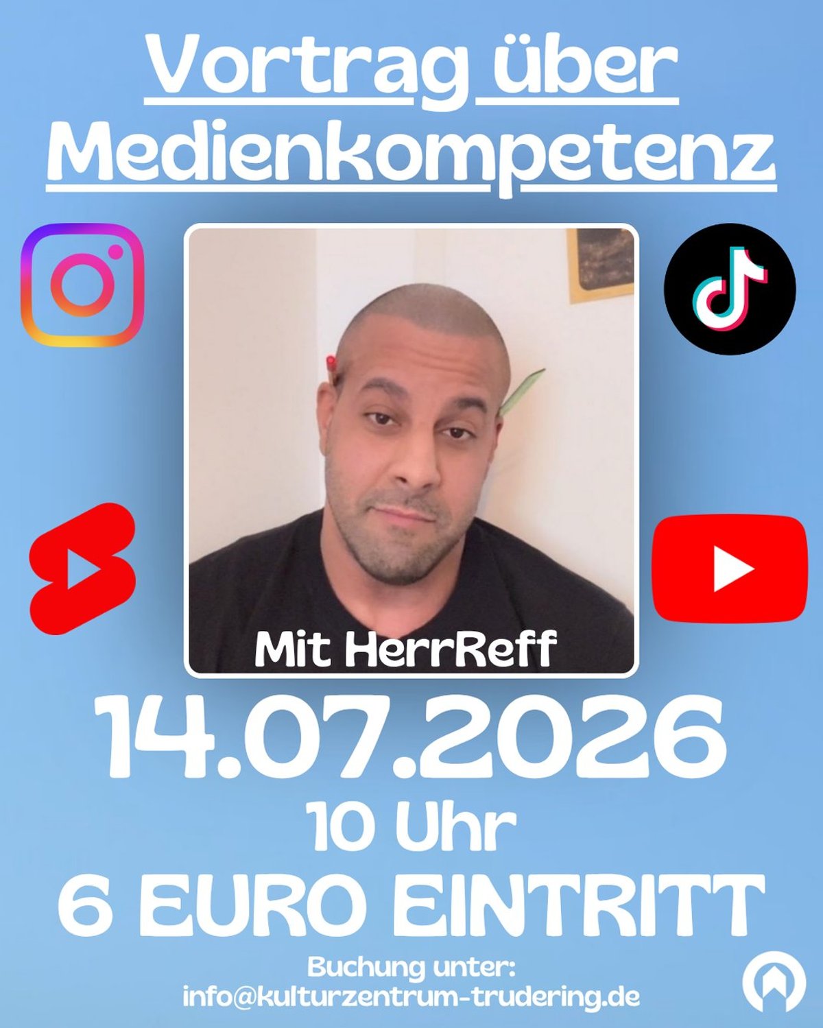Vortrag über Medienkompetenz mit Lehrer Reff