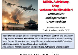 Militär, Aufrüstung, Krieg – verheerende Klimakiller
