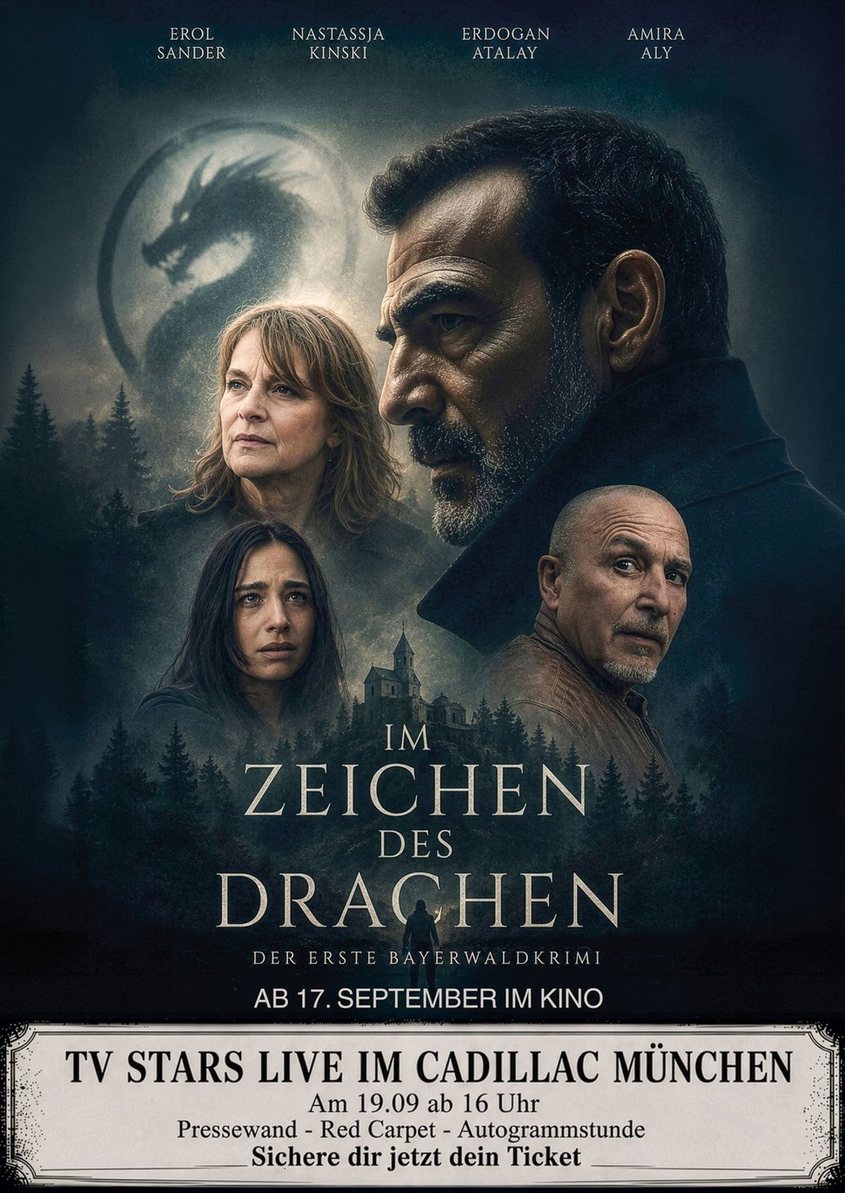 Bayerwaldkrimi „Im Zeichen des Drachen“: Starbesuch & München-Premiere