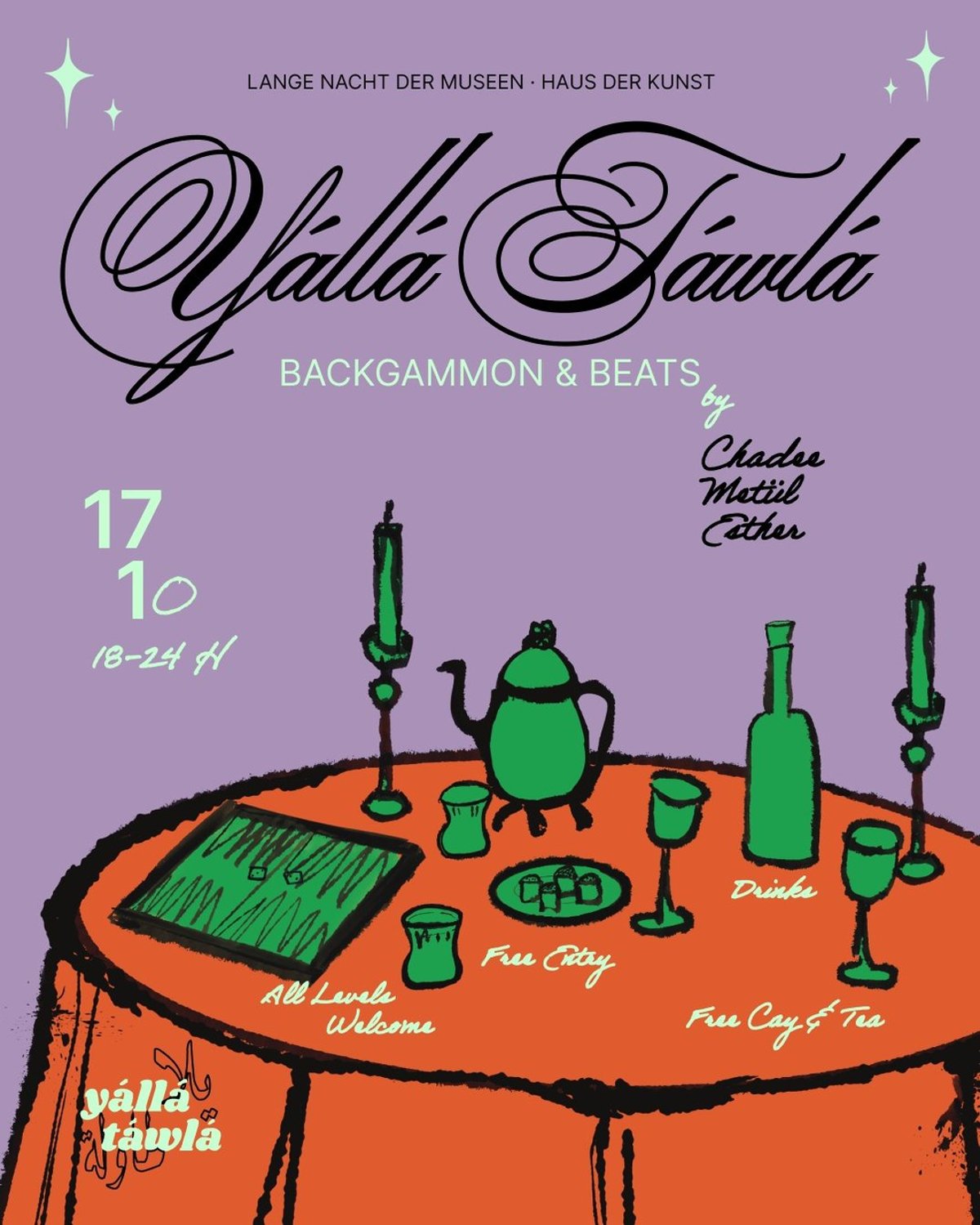 Yállá Táwlá: Backgammon & Beats im Haus der Kunst