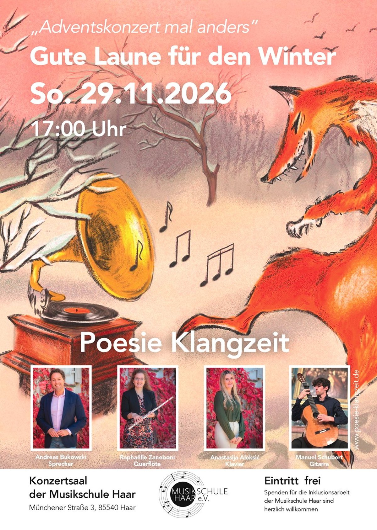 Poesie Klangzeit – Adventskonzert mal anders