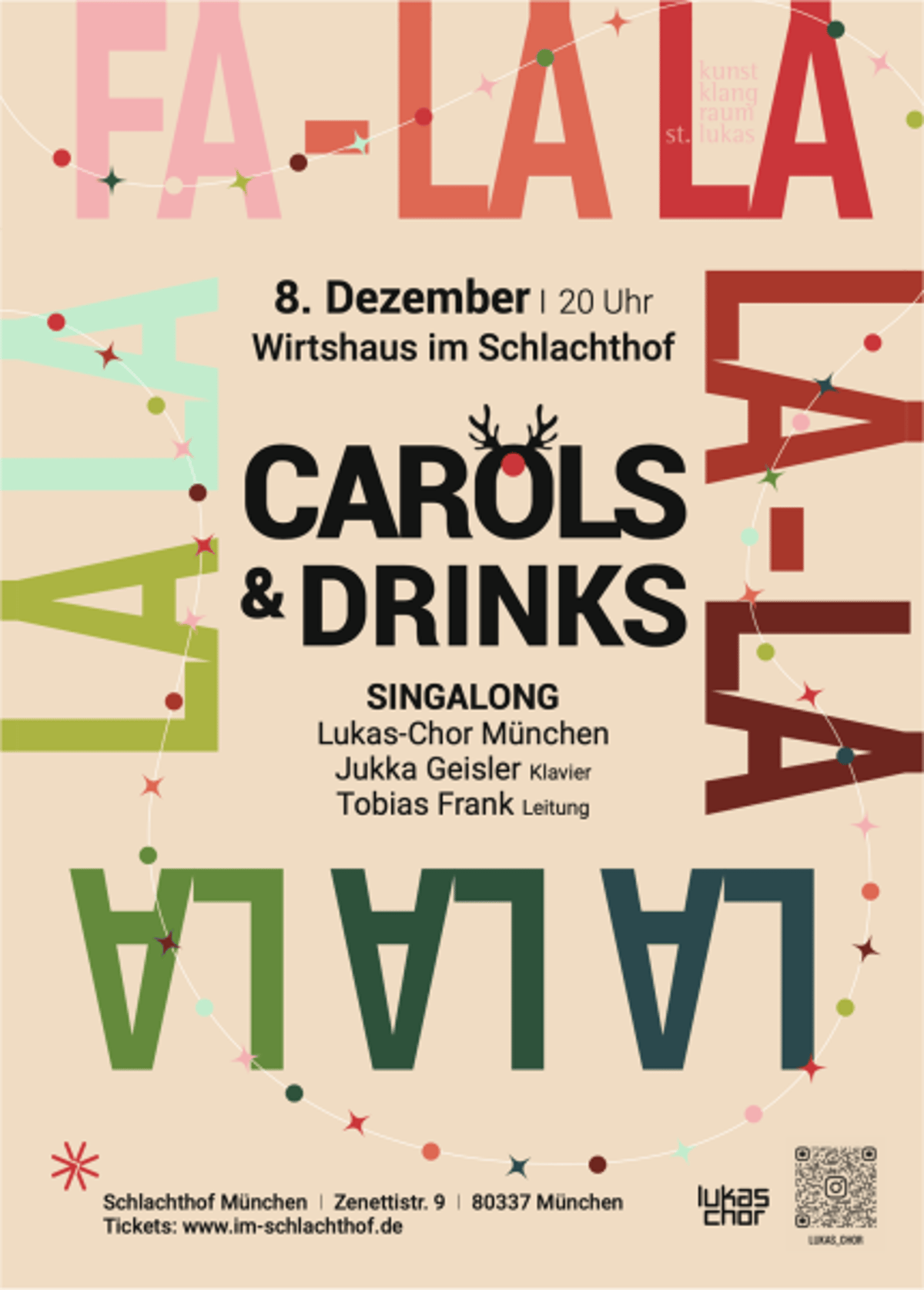 Carols’n’Drinks – Singalong mit dem Lukas-Chor München