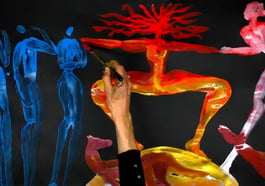 Allocentric Flow: Momentmalerei-Performance mit Live-Musik