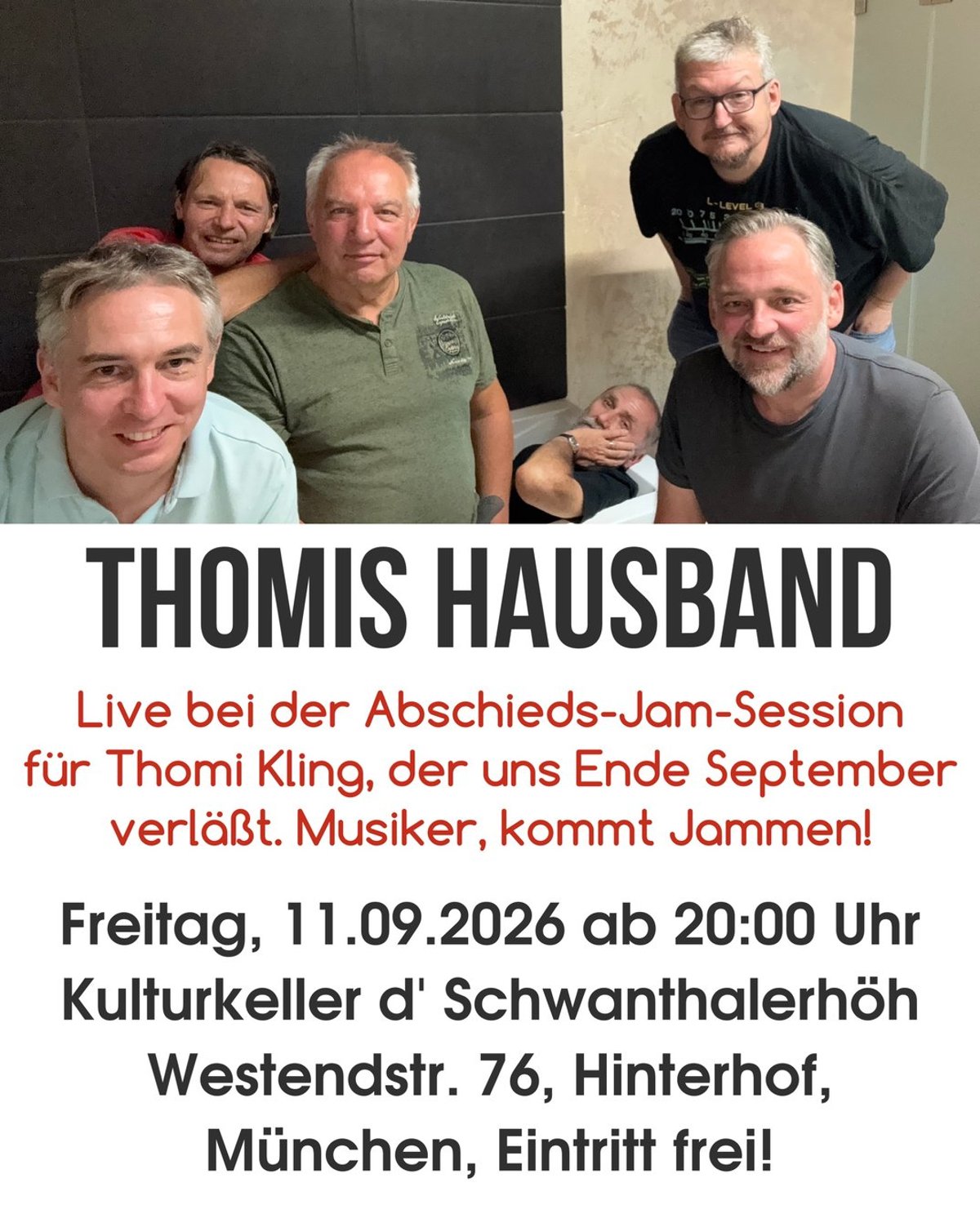 WestEndJam mit Thomis Hausband