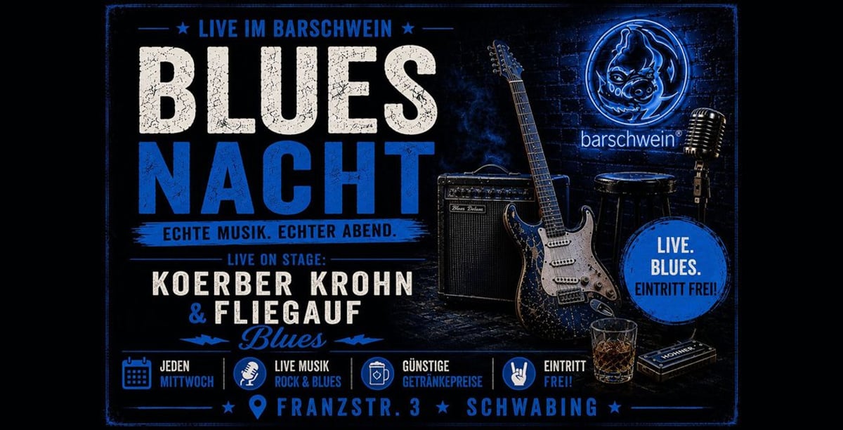 Blues Nacht mit Martin Körber, Hans Krohn & Johann Fliegauf
